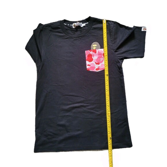 Bape A Bathing Ape men's Black Short Sleeves Crew Neck T-shirt  Size S - Picture 8 of 9